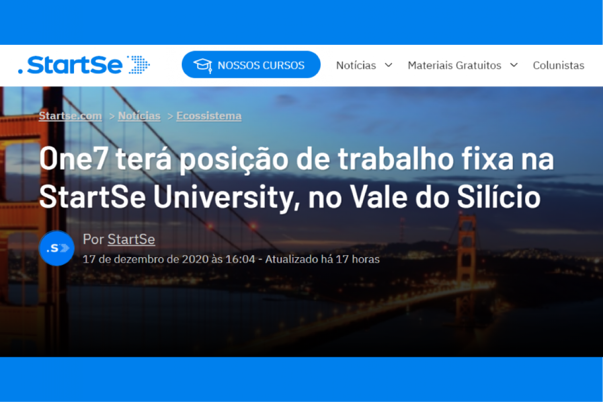 One7 em um dos principais hubs de inovação do mundo